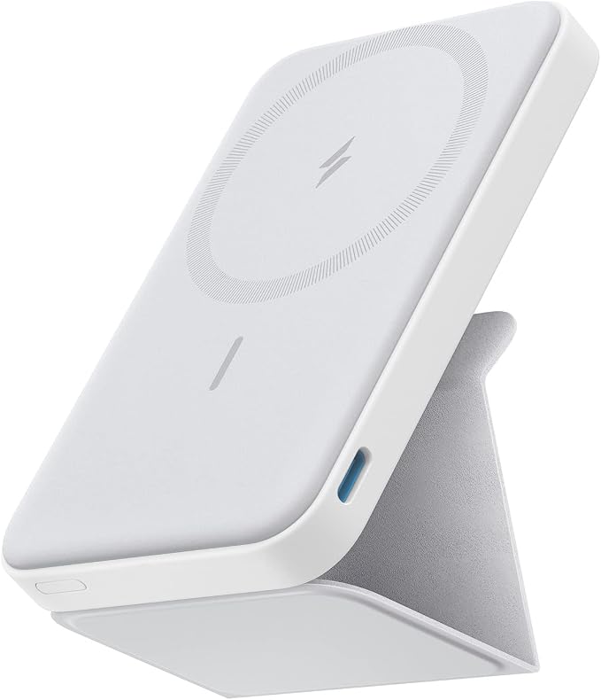 Anker 622 Magnetic Power Bank, 5,000mAh Foldable Wireless Portable Charger | Battery Pack with Stand and Side USB-C Port, Magsafe-Compatible for iPhone 16 / 15 / 14 / 13 Series by Unknown