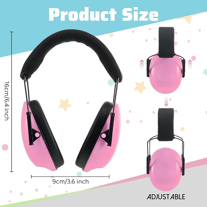 6 Pcs Noise Cancelling Headphones Kids Adult Ear Muffs Bulk, Ear Protection 27db Noise Reduction Hearing Earmuff - Image 3