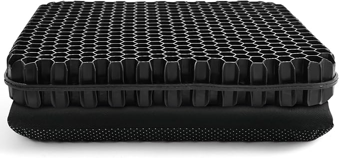 Gel Seat Cushion for Long Sitting - 16.5" x 14.5" x 2.4" (Extra Thick＆Soft) | Zero Gel Cushions for Pressure Relief, Honeycomb Gel Seat Cushion, Ergonomic Silicone Seat Cushion for People Over 180 lbs by LYUANEC