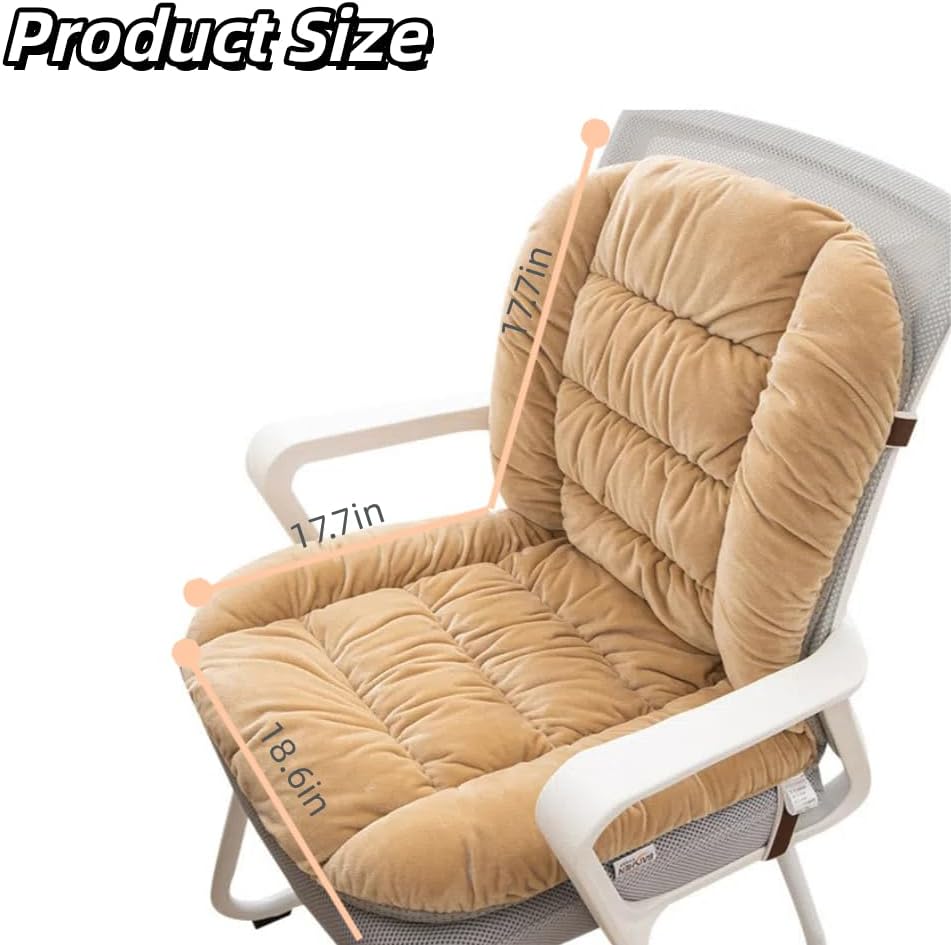 Desk Chair Cushion Office Chair Cushion Seat Cushion with Back Support Integrated Pad with Fixed Band for Sedentary Individuals - Image 2
