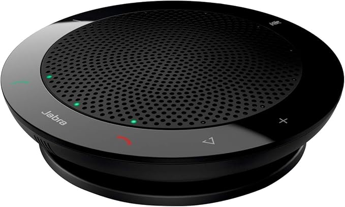 Jabra Speak 410 Corded Speakerphone for Softphones – Easy Setup, Portable USB Speaker for Holding Meetings Anywhere with Outstanding Sound Quality by Jabra