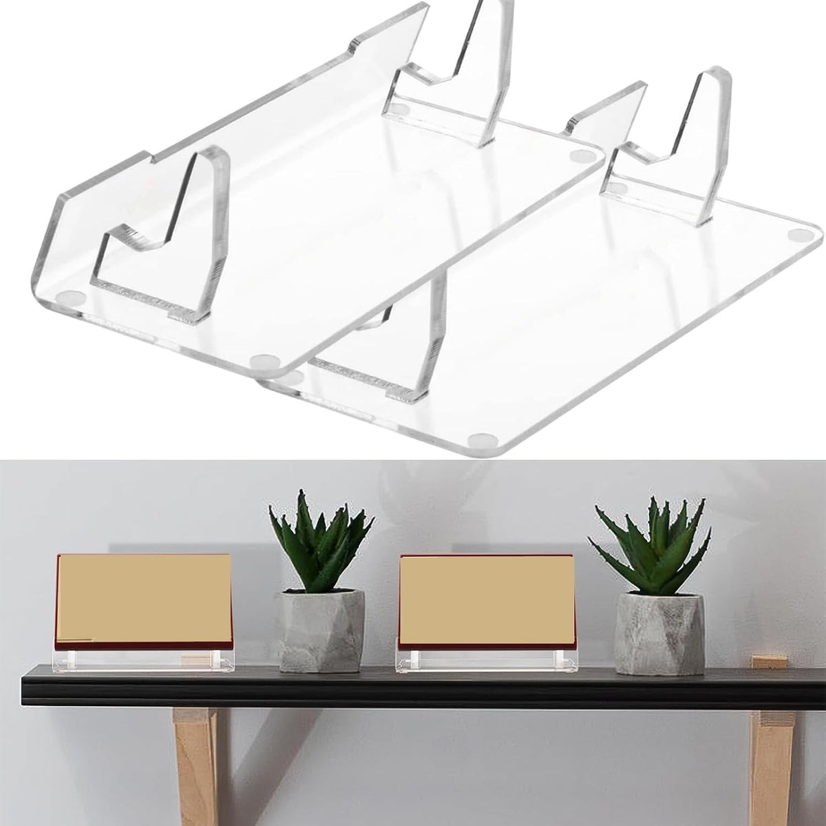 PANGBOER 2 Pcs Clear Game Console Holder and Accessories Storage Organizers High Clear Acrylic Stand - Image 2