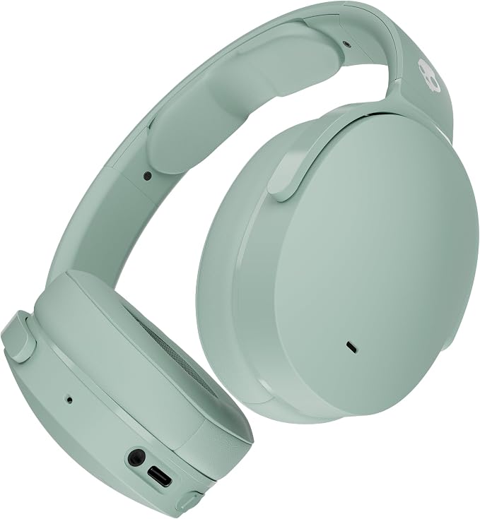 Skullcandy Hesh ANC Noise Cancelling Wireless Headphones - Preppy Sage | Bluetooth, Noise Cancellation, Over-Ear Fit, 22 Hours Battery, Foldable, Lightweight Design, Microphone, Studying, Travel by Skullcandy