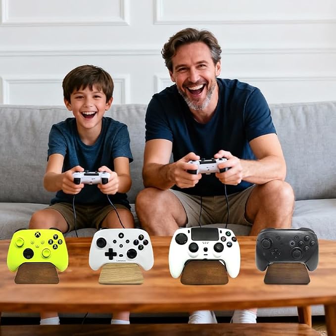 Solid Wood Gamepad Stand, Controller Holder for PS4 PS5 Xbox - Image 5
