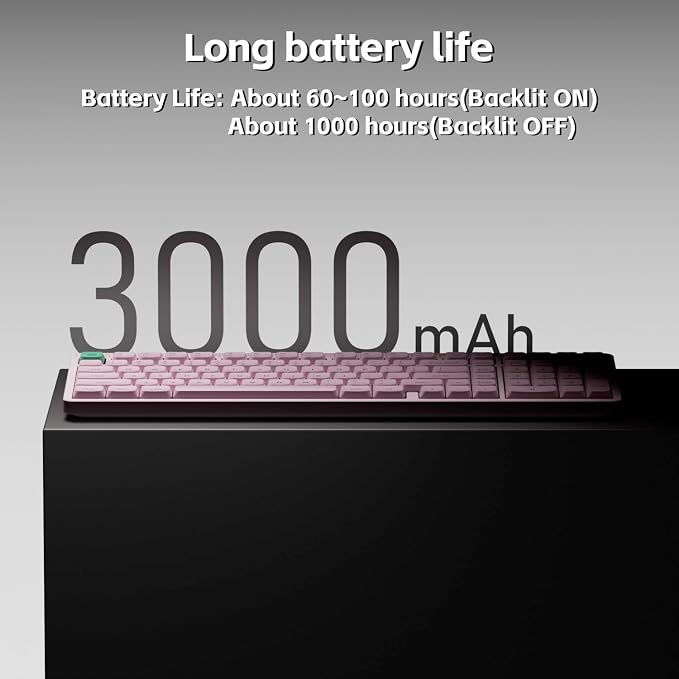 NuPhy Node100 Wireless Mechanical Keyboard, Hot Swappable Custom Low Profile Keyboard, 103 Keys Computer Gaming Keyboards, Supports Touch Gestures, PBT Keycaps, RGB Backlit, Bluetooth/2.4GHz/USB-C - Image 4