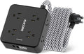 Surge Protector Power Strip - CHCORE 10Ft Braided Extension Cord with 8 Outlets with 4 USB (2 USB C) Charging Ports, Flat Plug Multi Plug Outlet Extender Charging Station for Home Office, ETL, Black by Unknown