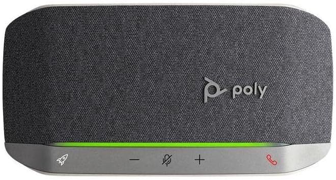 POLY - Sync 20+ USB-A Personal Bluetooth Smart Speakerphone (Plantronics) - Connect to Smartphones via Bluetooth-PC/Mac via - BT600 Dongle -Works with Teams (Certified), Zoom & More,Black by Poly