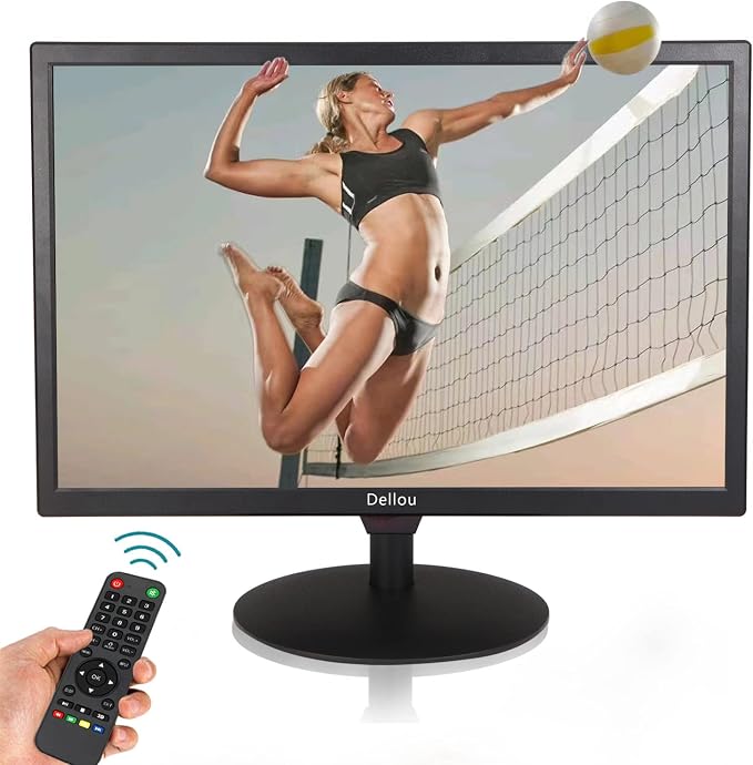 15.6 inch Surveillance Monitor Display Screen Security Camera Monitoring | Multifunctional Interface BNC, HDMI, AV, VGA, USB, PC Input CCTV Screen Computer Monitor Built-in Speaker 1366x768 Resolution by Unknown