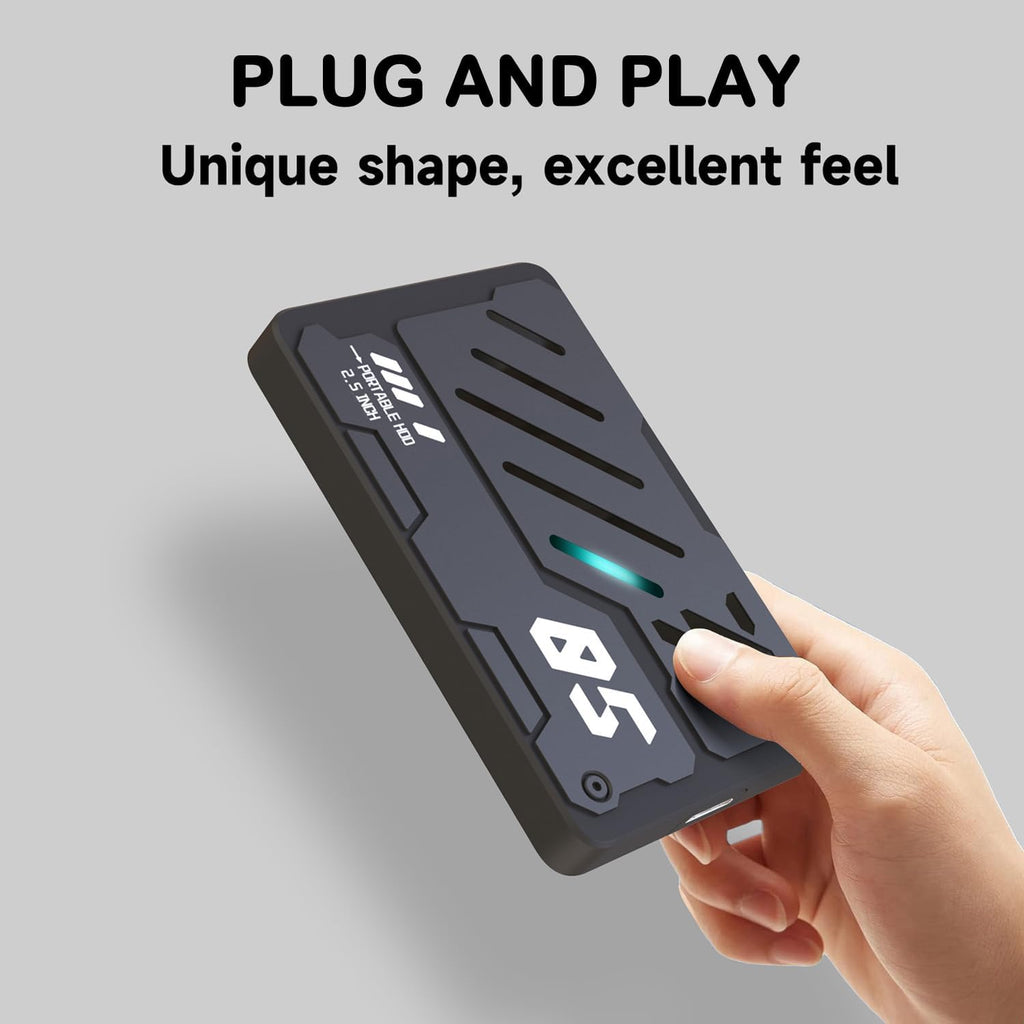 Ultra Slim Portable External Hard Drive USB 3.0 HDD Storage for PC, Laptop, Mac, Xbox one, PS4, PS5 (750GB) - Image 4