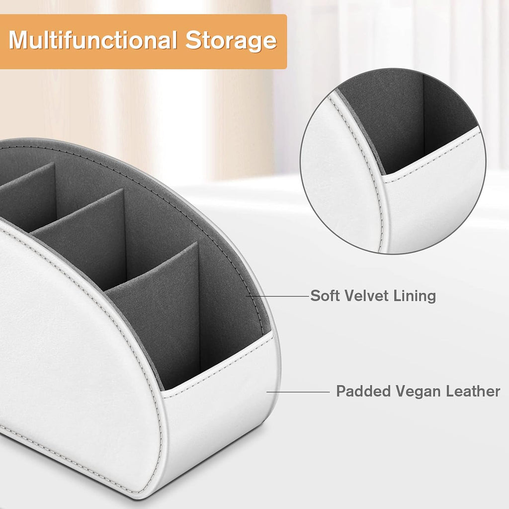 FINTIE Remote Control Holder with 9 Compartments Vegan Leather - Image 4