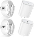 iPhone 17 16 15 Charger Fast Charging, 3.3FT iPhone 17 Pro Max Charging Cable(65W/3A) USB C Cord with 20W PD Fast iPhone 17 Pro Max Chargers Block for iPhone 17/17 Pro Max/17 Air/16/15 Series, iPad by Bustuny
