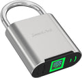 Biometric Fingerprint Padlock with Backup Electronic Key, Heavy Duty Smart Lock for Gym Locker, IP66 Waterproof Outdoor Padlock, Keyless Anti-Theft Lock for School, Gate, Toolbox & Athletes by Medunor