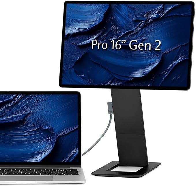 SOTSU FlipAction Pro 16" Gen 2 | 2.5K Portable Monitor | 2560 x 1600 (WQXGA) | 120 Hz | 100% DCI-P3 | 400 Nits | Pivot Rotate | Full Metal CNC | Perfect Match for Mac and Windows (Universe Black) by SOTSUPortableMonitor