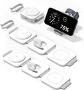 2 Pack 3 in 1 Charging Station for Apple,Foldable Magnetic Wireless Charger | Travel Charging Pad for Multiple Devices iPhone 17 16 15 14 13 12 Pro Max Plus Apple Watch Series & AirPods 4/3/2/Pro Orange by ChargingExpertBesideYou
