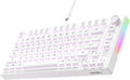 DAREU EK75 Wired Mechanical Keyboard,75% Keyboard with Volume Knob,Gasket Mount Mechanical Gaming Keyboards,81 Keys Rainbow Sidelit,PBT Keycaps,Linear Dream Switch for PC Laptop - White by DAREUGAMINGDIRECT