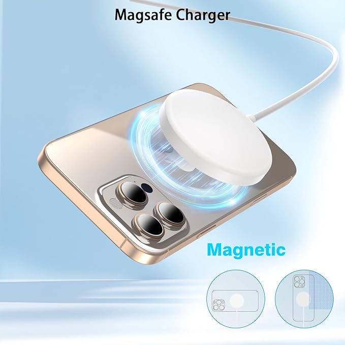 Magnetic iPhone Wireless Charger,10FT Fast Charging Apple Mag Safe Charger Wireless Charging Pad for iPhone Air/17 Pro Max/16 Pro/16 Plus/15 Pro/14/13/12/11/AirPods 3/Pro 3/2 Phone Mag safe Charge Pad - Image 3