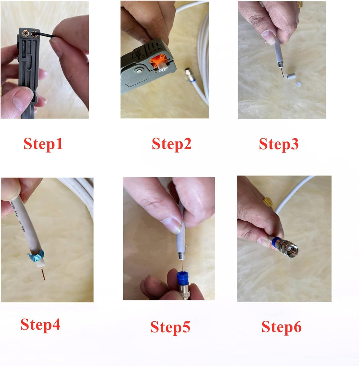 Gaobige Coax Cable Crimper Tool Kit, rg6 rg59 Coaxial Compression Tool - Image 6