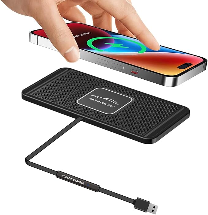 Wireless Car Charger Qi Charging Pad Fast 15W 10W 7.5W Quick Charge Adapter for iPhone 14 13 12 Mini 11 Pro Max 8 Plus X XR Xs Airpods LG Samsung Note Galaxy Buds S9 S10 S20 S21 S22 S23 Android Phones by TASUMATOProducts