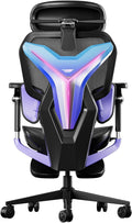 AutoFull G7 Gaming Chair - 3-Zone Lumbar, 22-Point Adjustment, Breathable Mesh, Custom Backplate, 720° Armrests, BIFMA Certified Ergonomic, 140° Recline, IGR Certified, Niko Endorsed - Purple&RGB by AutoFull