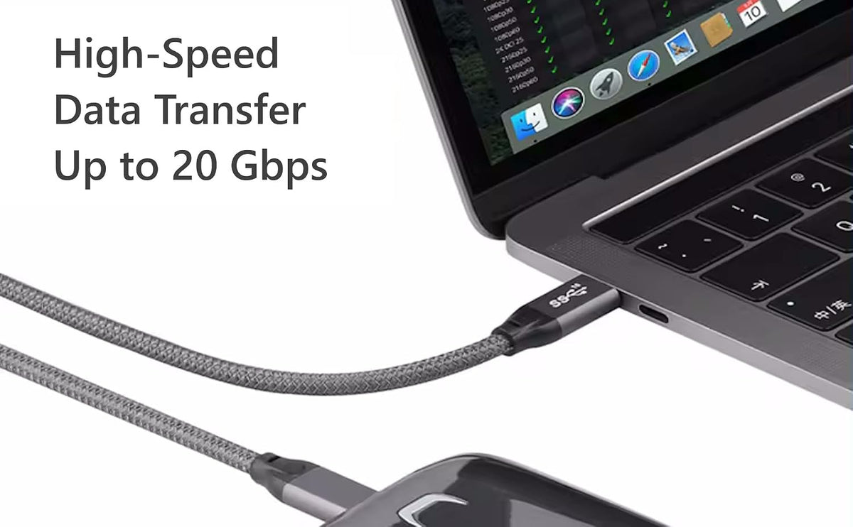 USB C to USB C High Speed Data Transfer Video Monitor Docking Station Cable - Image 4