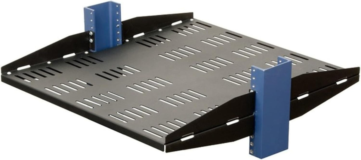 RackSolutions 2U 2Post Heavy Duty Center Mount Vented Shelf – 300lb Capacity for Server Racks by RackSolutions