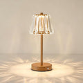 13" Small Crystal Cordless Table Lamp, Touch Rechargeable Desk Lamps | 3 Color Temps, Stepless Dimming, Wood Grain Portable Battery Operated LED Desk Lamps for Bedside, Nightstand, Kitchen, Patio by Oneach