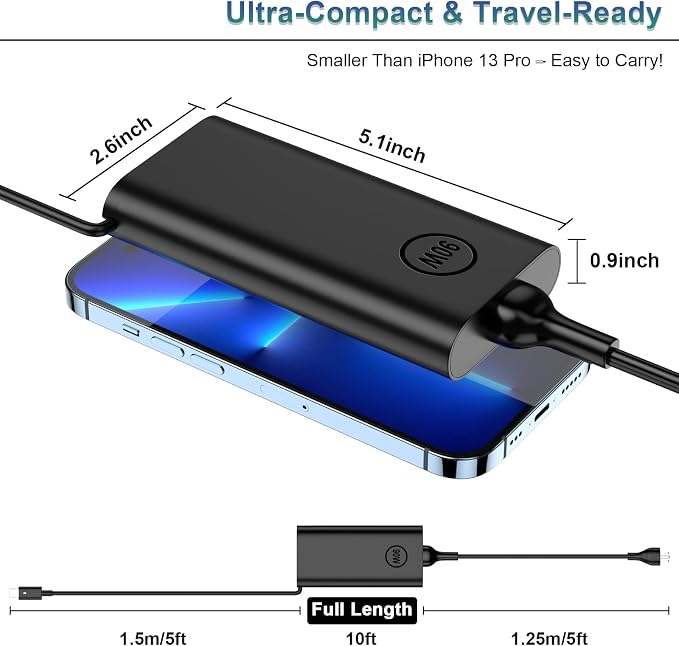 Replacement for Dell 90W USB C Charger Fast Charging for Latitude XPS 13 15 17 Precision Chromebook 3110, 5540 5530 3470 5770 5289 7390, 90 Watt USBC Type C Computer Power Adapter Cord - Image 6