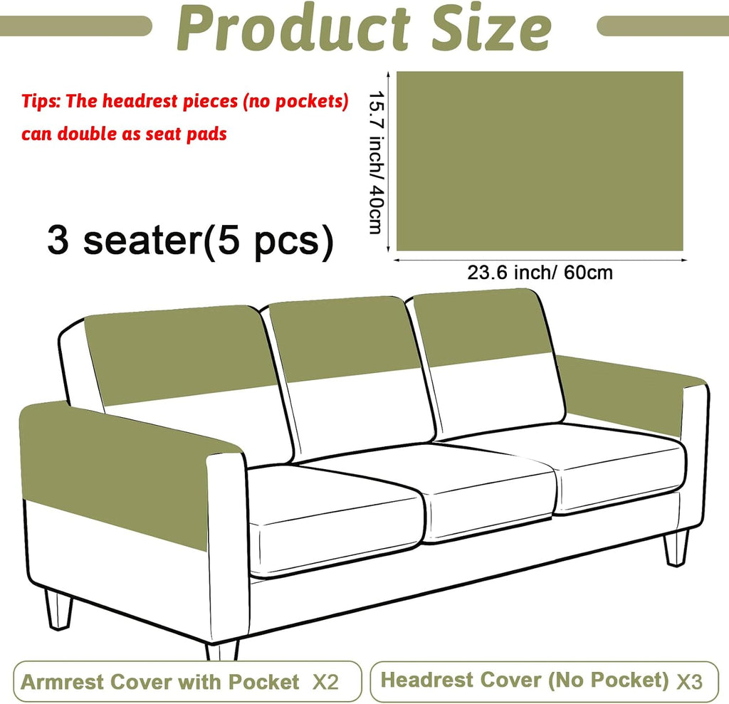 Universal Sherpa Recliner & Armchair Covers with Pockets - Image 2