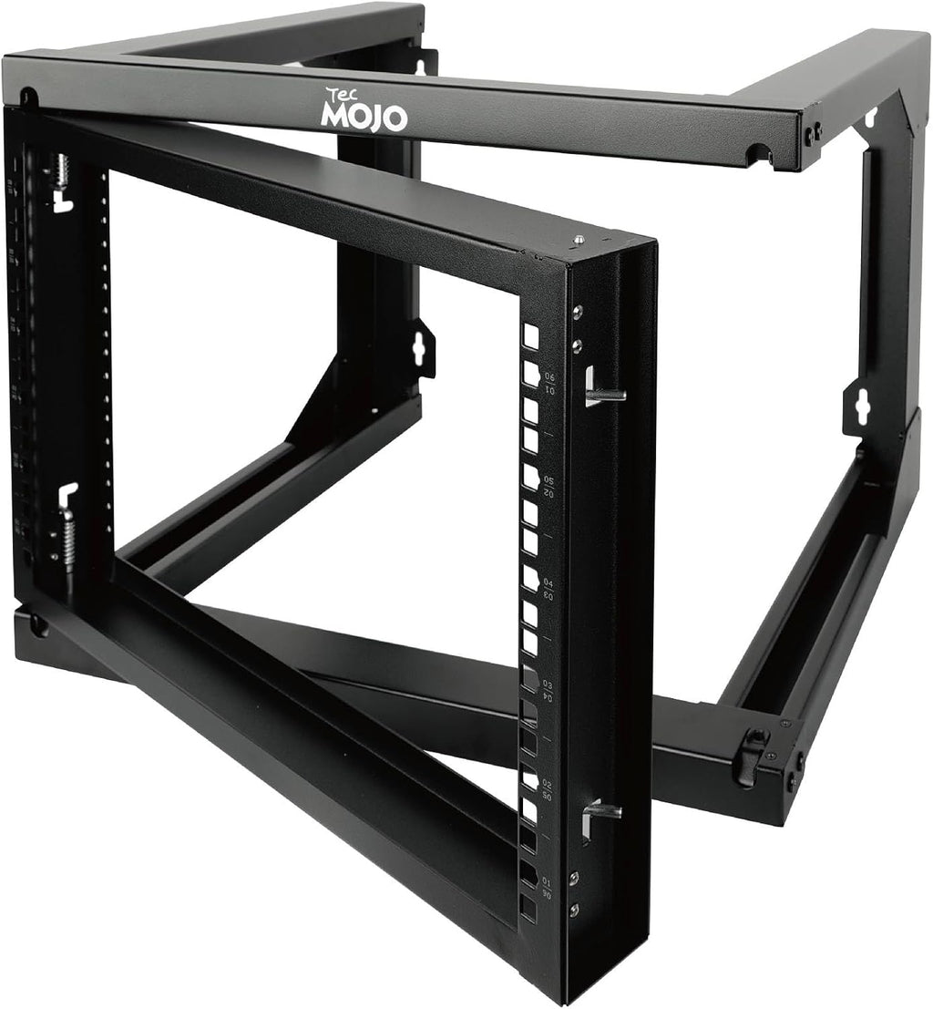 Tecmojo 6U Wall Mount Server Rack, Open Frame Network Rack for 19" Computer/AV/Data/IT/Media Equipment, 18" Depth, 16" Apart Mounting Holes, Swing Gate, Square and Tapped Holes by Tecmojo
