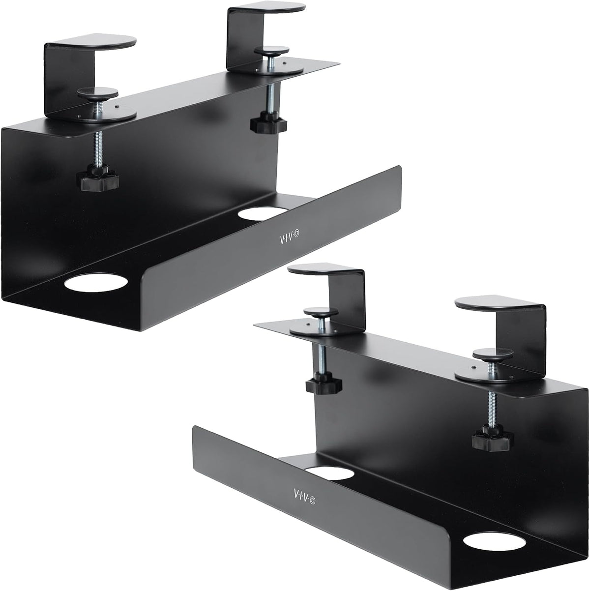 VIVO Clamp-on Cable Management Tray, 2 Pack, 17", Holds 11 lbs Each by VIVO