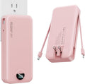 Nusyddy Portable Charger 20000mAh Fast Charging w/Built-in Wall Plug Pink | PD20W Fast Charging, High Capacity, LED Display, Charge 5 Devices at once, TSA Approved, Compatible with iPhone/Samsung by NUSYDDY
