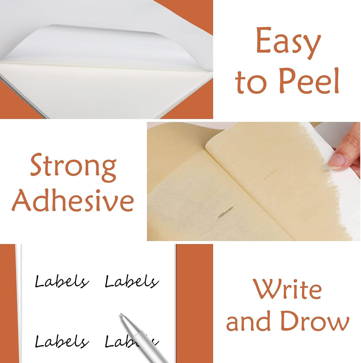 9527 Product Full Sheet Shipping Labels, 8-1/2" x 11" Blank White Sticker Paper, Self Adhesive Address Labels for Laser/Inkjet Printers, 1000 Labels - Image 5