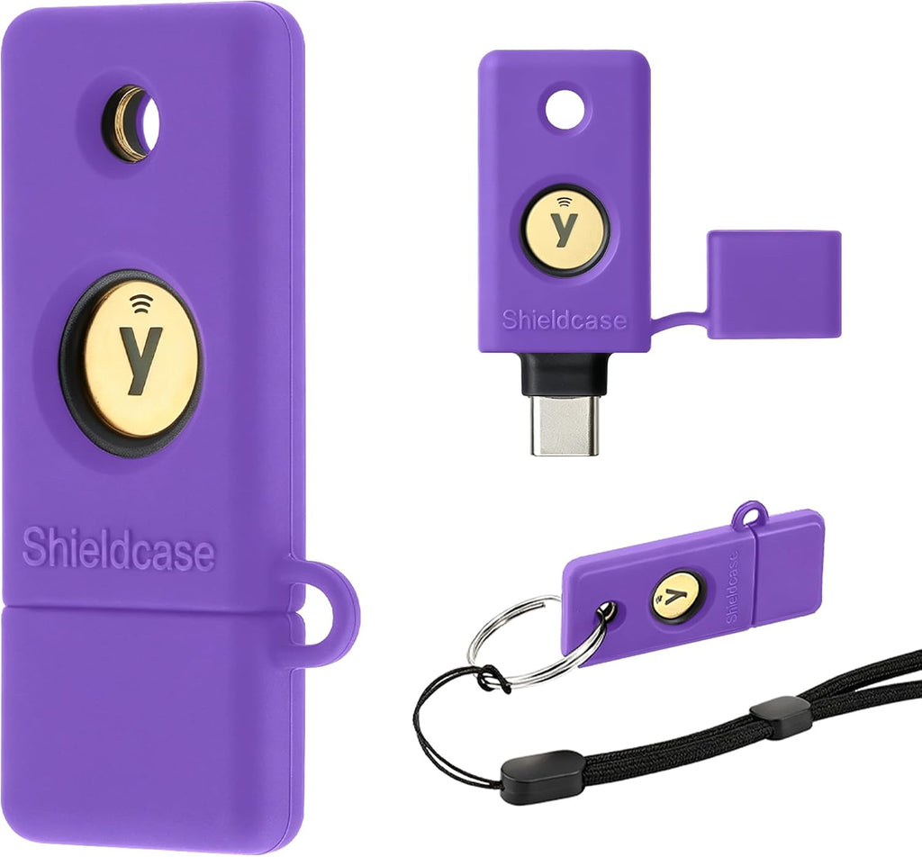 Silicone Case for YubiKey 5C NFC, Purple by Shieldcase