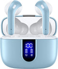 TAGRY Bluetooth Headphones True Wireless Earbuds 60H Playback LED Power Display Earphones with Wireless Charging Case IPX5 Waterproof in-Ear Ear buds with Mic for TV Smart Phone Laptop Computer Sports by TAGRY