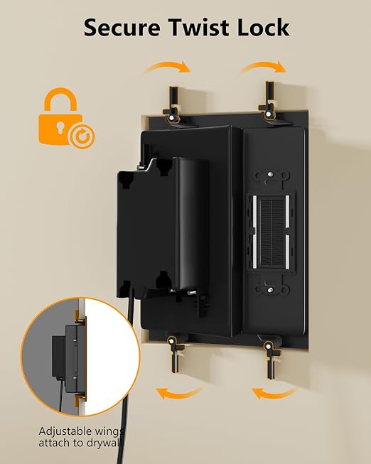 FORGING MOUNT in-Wall Cable Management Kit with Recessed Power Outlet Box,Cord Hider for Wall Mounted TV,Brush Plate,9.3ft Cord,–Easy,Safe Management for Organized TV and Home Theater Setups-Black - Image 7