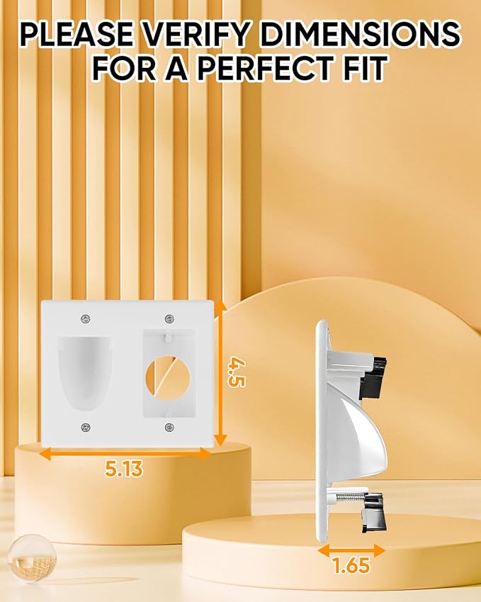 FORGING MOUNT Cord Hider for Wall Mount TV with 6.23 ft Extension Cord | White in Wall Cable Management Kit, Includes 2 Plug Plates and Hole Saw Drill Attachment for Easy Install - Image 2