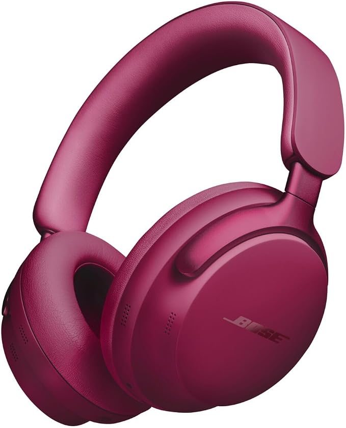 Bose QuietComfort Ultra Bluetooth Headphones, Wireless Headphones with Spatial Audio, Over Ear Noise Cancelling with Mic, Up to 24 Hours of Playtime, Deep Plum - Limited Edition Color by Unknown