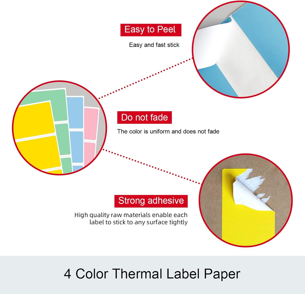 Misofuki 2.25" x 1.25" Blue Direct Thermal Barcode Labels 1000 Pcs for Zebra ZD410 ZD411 LP2824, 2-1/4x1-1/4 1 Roll Waterproof Strong Adhesive Perforated Return Address Labels Used with Rollo MUNBYN - Image 5