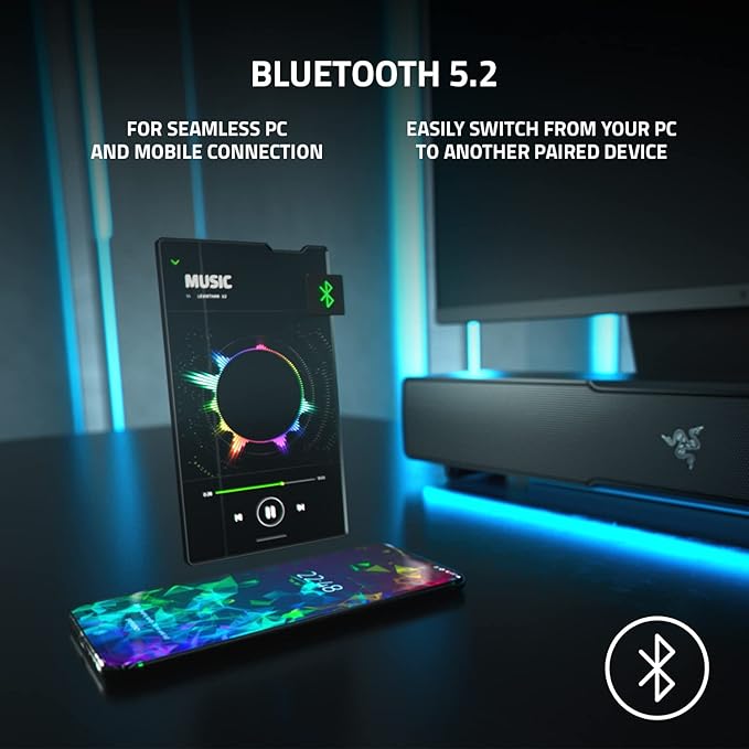 Razer Leviathan V2, Multi-Driver PC Gaming Soundbar w/Subwoofer, Black - Image 5