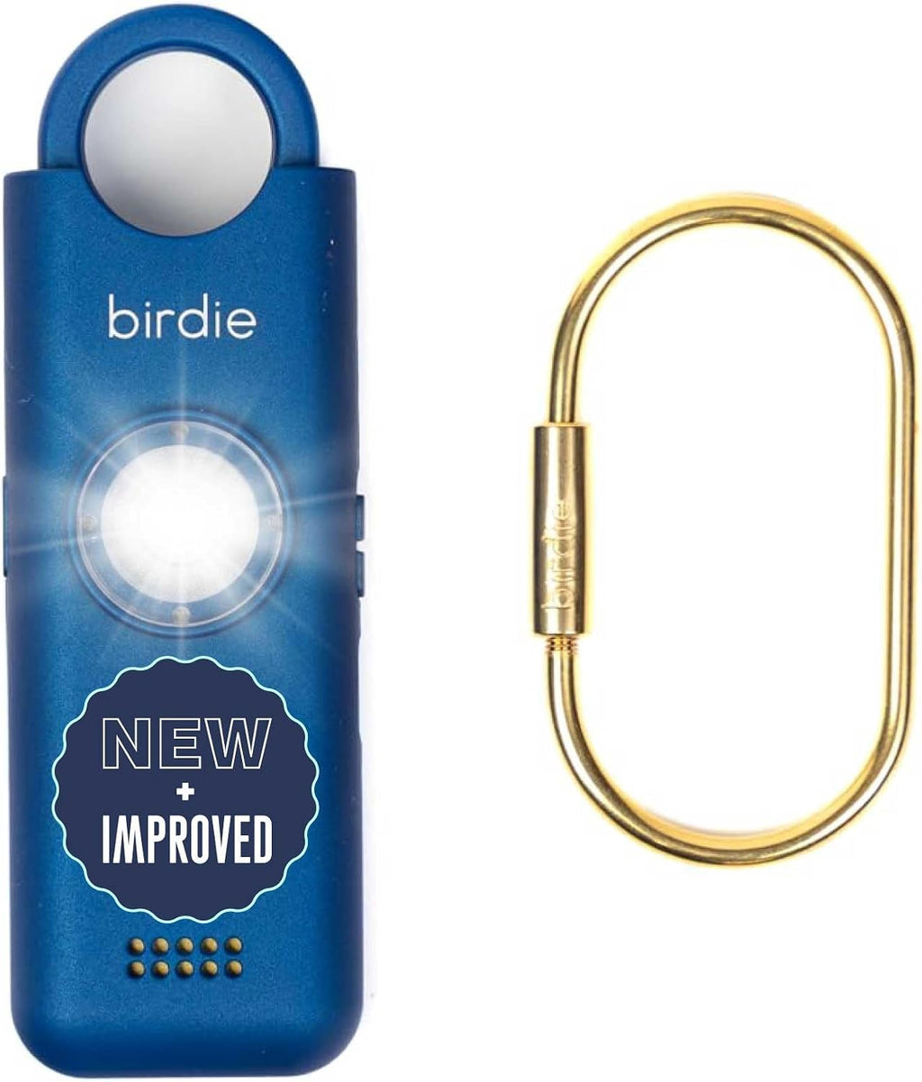 She’s Birdie 3.0 New Version – The Original Personal Safety Alarm for Women by Women–Loud Siren, Flash Light and Rechargeable Battery in a Variety of Colors (Metallic Indigo Blue) by She's Birdie