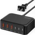 USB C Charger Block, GaN Fast USB Charging Station Hub with 100W Max 6-Port | 3 USB-C & 3 USB-A Compact Desktop Charger for Home Office, PD20W USB Power Strip for iPad iPhone 17 16 15 14 Pro Max Galaxy by BREEKET