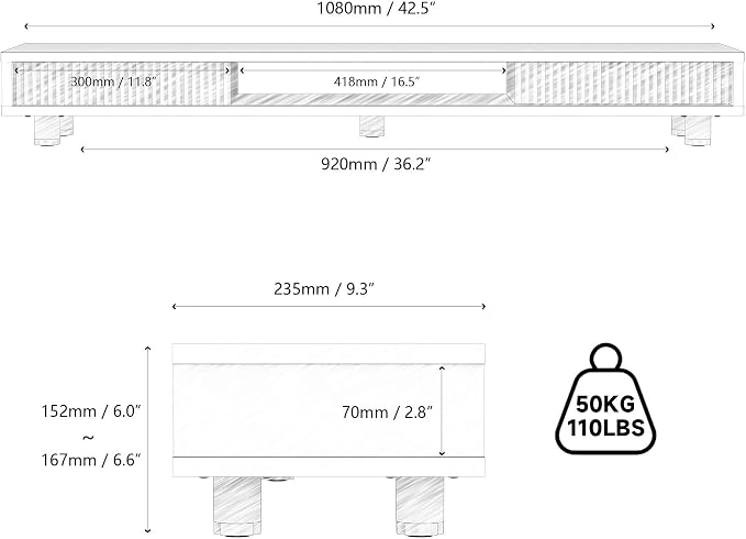 Fenge Dual Monitor Stand with Storage, Desk Shelf with Glass Sliding Door | Ergonomic Height Adjustment, 42.5in Monitor Shelf, 2-Tier Monitor Riser, Desk Organizer for Screen, PC, Laptop, White - Image 3