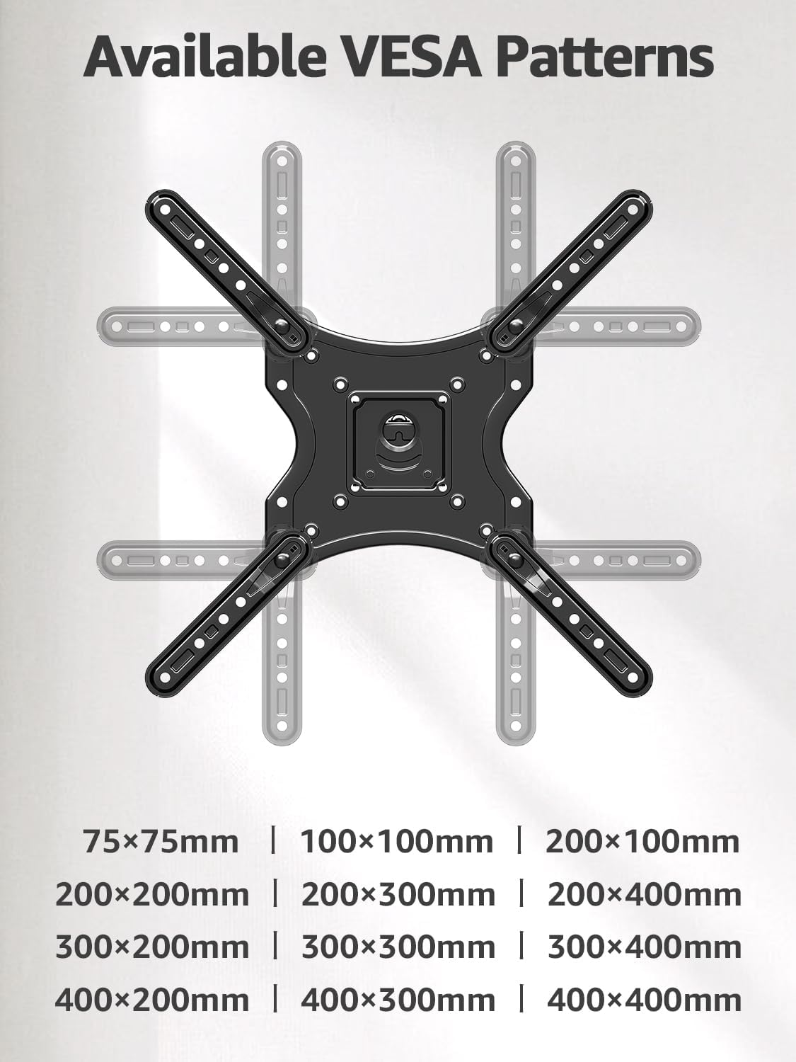 ELIVED Full Motion TV Wall Mount for 26-60" TVs, Max VESA 400x400, 77 lbs. - Image 7