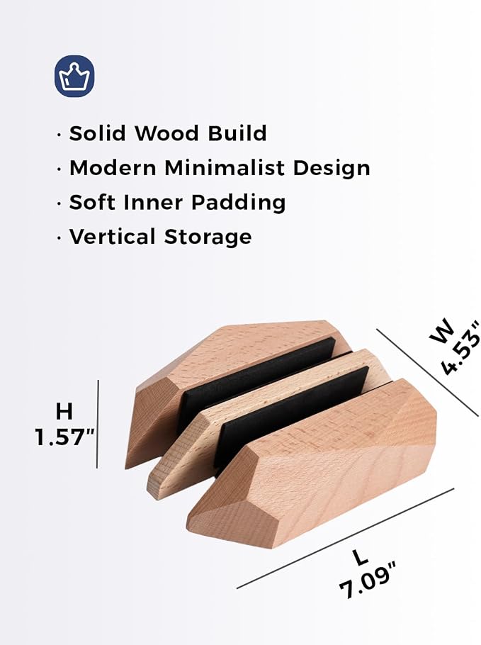 Dual Laptop Holder Adjustable Vertical Laptop Stand, 2 Slots MacBook Stand Wood,Wooden Laptop Stand,Vertical Laptop Holder for Desk, Widen Dock Fits All MacBook/Surface pro - Image 6