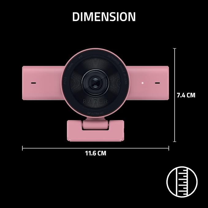 Razer Kiyo V2 Webcam for Streaming and Collaboration 4K 30Fps, Quartz | AI Powered Auto-Framing, Built-in Microphone, Ultrawide Angle Lens, Privacy Cover, Works with OBS, Discord, Zoom, Teams - Image 14