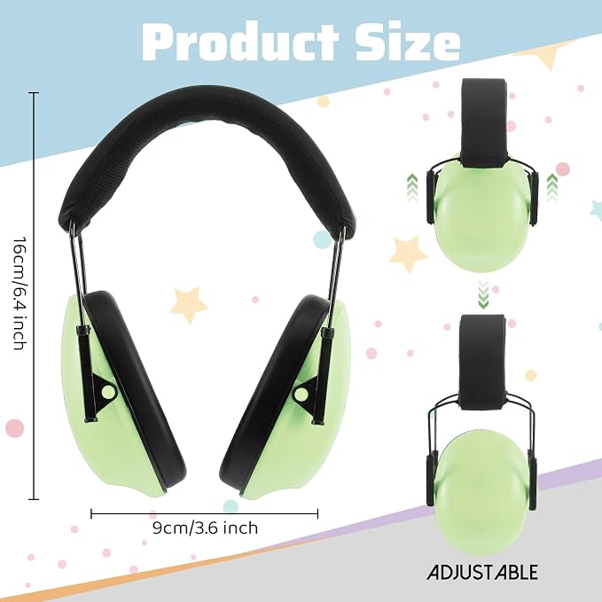 6 Pcs Noise Cancelling Headphones Kids Adult Ear Muffs Bulk, Ear Protection 27dB Noise Reduction Hearing Earmuff(Stylish Style,Gentle Colors) - Image 2