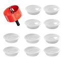 Desk Grommet 2-3/8 inch (60mm) 10 Pieces - White Desk Cable Grommet Desk Cable Hole Covers with Hole Saw for TV, Office, Wires Through Countertop and Home Table by GA1FSL
