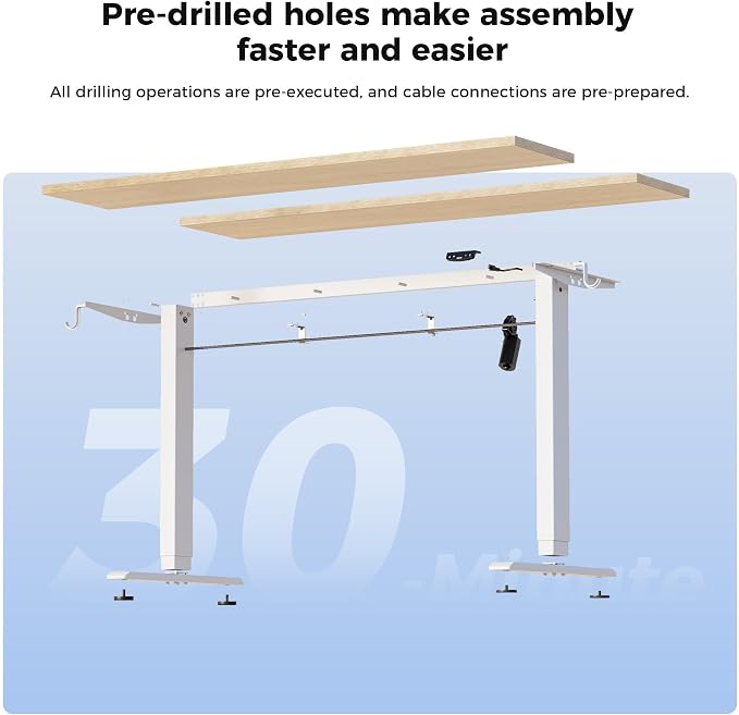 Agilestic 48 * 24 Inch Height Adjustable Electric Standing Desk, Maple | Sit Stand Up Computer Desk, Memory Presets, Stable Steel Frame,154 lbs, Easy Assembly, Splice Board, Home Office, Studying - Image 7