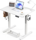 Kingant Standing Desk, 32x24 Inch Electric Height Adjustable Computer Desk | Ergonomic Small Sit Stand Desk Rising Desks for Home Office Stand Up Desk Computer Workstation with Cable Management by KINGANT