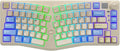 LEOBOG A75 Alice Ergonomic Wireless Mechanical Keyboard with Joystick Knob | 75% Ergonomic Split Layout, Tri-Mode, Multifunction Knob, RGB Backlight, Top Mount Structure, Hot Swappable Linear Switches by CORBOBO